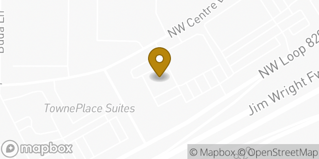 Map showing the location of Texas Roadhouse in Fort Worth, TX 76135