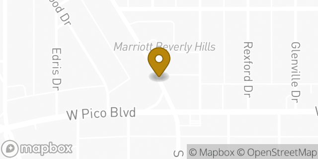 Map showing the location of Los Angeles - Beverly Hills Area in Los Angeles, CA 90035