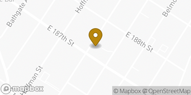 Map showing the location of Chase Bank in Bronx, NY 10458