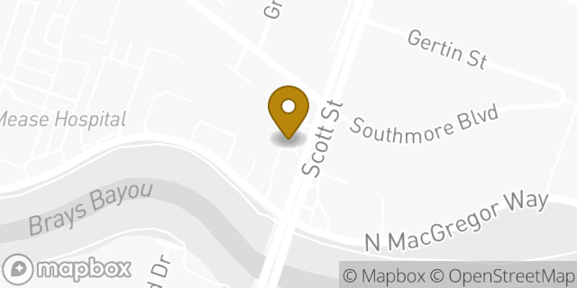 Map showing the location of Amazon Locker - Waltz in Houston, TX 77004