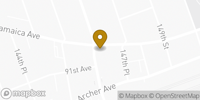 Map showing the location of Bank of America Financial Center & Walk-Up ATM | Jamaica and Sutphin in Jamaica, NY 11435