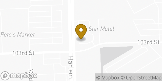 Map showing the location of Starbucks in Chicago Ridge, IL 60415