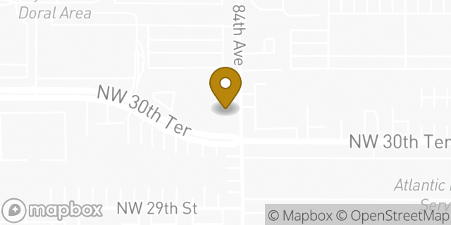 Map showing the location of Urban Self Storage in Doral, FL 33122