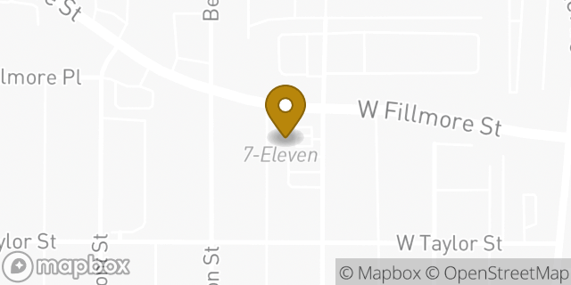 Map showing the location of 7-Eleven in Colorado Springs, CO 80907