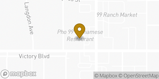 Map showing the location of Subway in Van Nuys, CA 91411