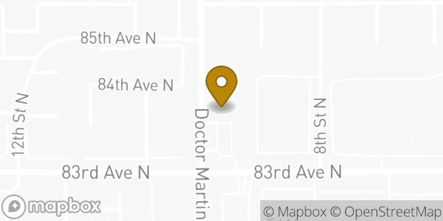 Map showing the location of Amazon Locker - Action in Saint Petersburg, FL 33702