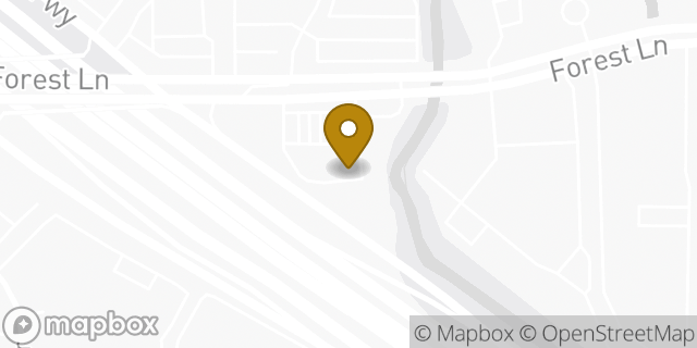 Map showing the location of Amazon Locker - Snorkel in Dallas, TX 75243