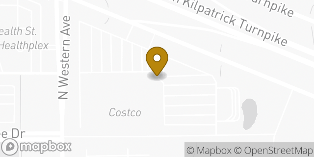 Map showing the location of Costco in Oklahoma City, OK 73114