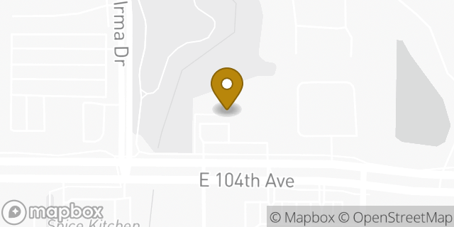 Map showing the location of Amazon Locker - Wildcats in Northglenn, CO 80233