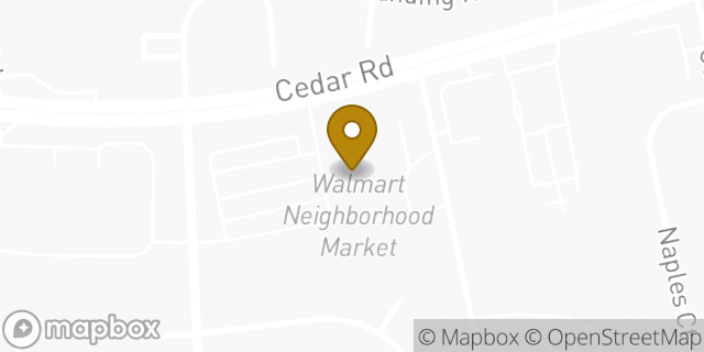 Map showing the location of Walmart Neighborhood Market in Chesapeake, VA 23322