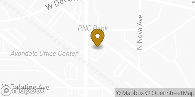 Map showing the location of Starbucks in Chicago, IL 60631
