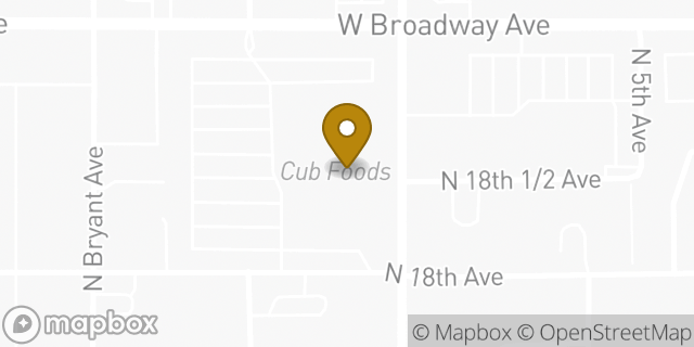 Map showing the location of Coinme in Minneapolis, MN 55411
