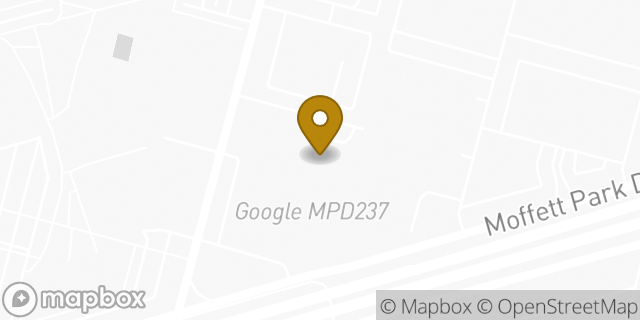 Map showing the location of Google in Sunnyvale, CA