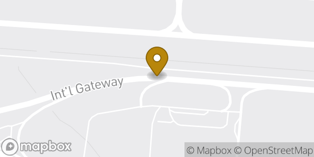 Map showing the location of John Glenn Columbus International Airport in Columbus, OH 43219