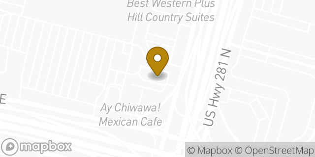 Map showing the location of Whataburger in San Antonio, TX 78258
