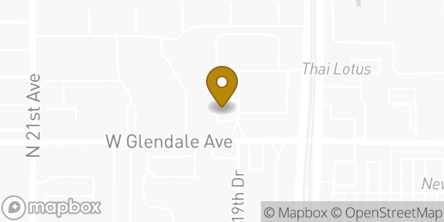 Map showing the location of Starbucks in Phoenix, AZ 85021