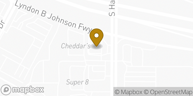 Map showing the location of McDonald's in Dallas, TX 75232