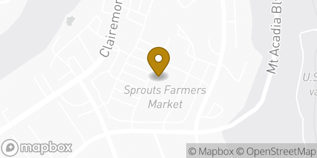 Map showing the location of Sprouts Farmers Market in San Diego, CA 92117