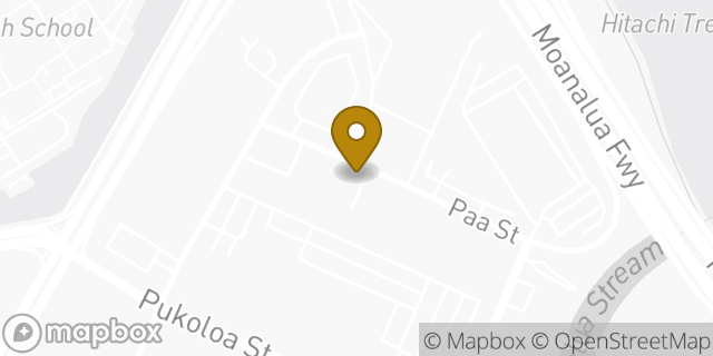 Map showing the location of Papa John's Pizza in Honolulu, HI 96819