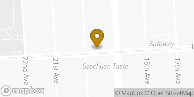 Map showing the location of Chase Bank in San Francisco, CA 94116