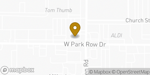 Map showing the location of Starbucks in Arlington, TX 76013