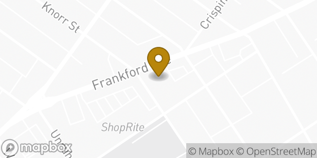 Map showing the location of Amazon Locker - Underneath in Philadelphia, PA 19135