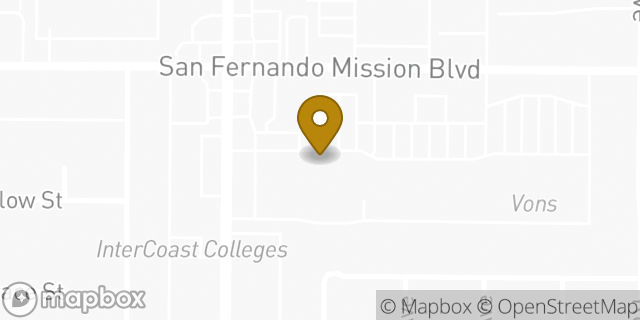 Map showing the location of Amazon Locker - Stop in Granada Hills, CA 91344