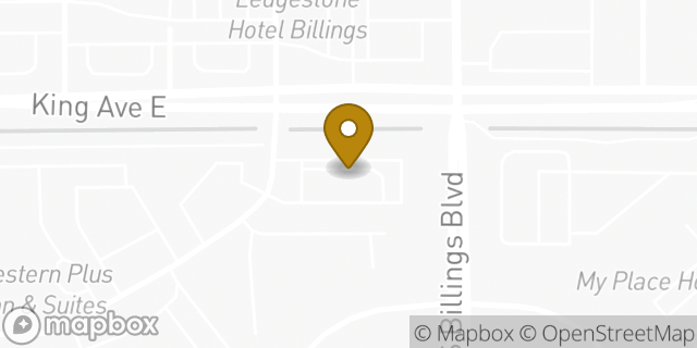Map showing the location of McDonald's in Billings, MT 59102
