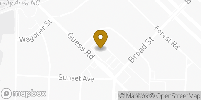 Map showing the location of Walgreens in Durham, NC 27705