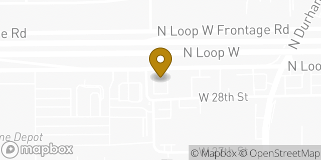 Map showing the location of Budget Car Rental in Houston, TX 77008