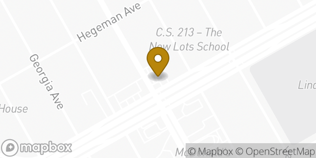 Map showing the location of Dunkin' in New York, NY 11207