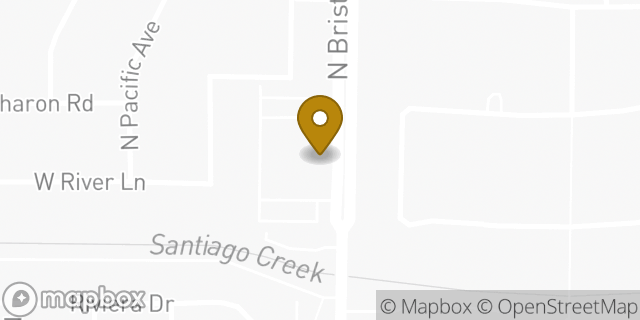 Map showing the location of The Church of Jesus Christ of Latter-day Saints in Santa Ana, CA 92706