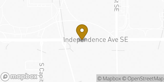 Map showing the location of Dunkin' in Washington, DC 20540