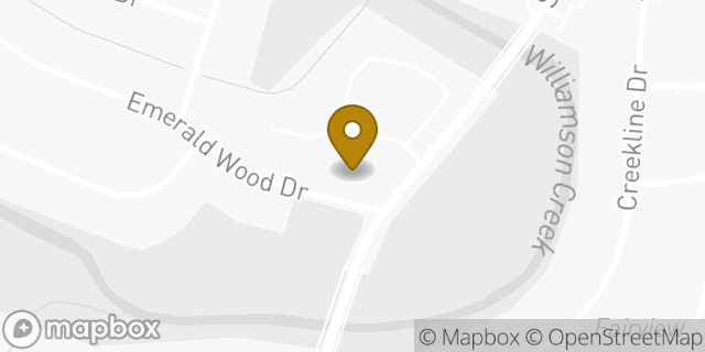 Map showing the location of Emerald Wood KinderCare in Austin, TX 78745