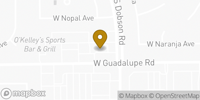 Map showing the location of Starbucks in Mesa, AZ 85202