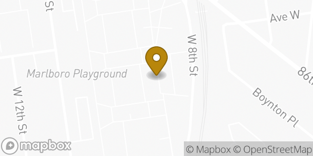 Map showing the location of Amazon Locker - Cahier in Brooklyn, NY 11223