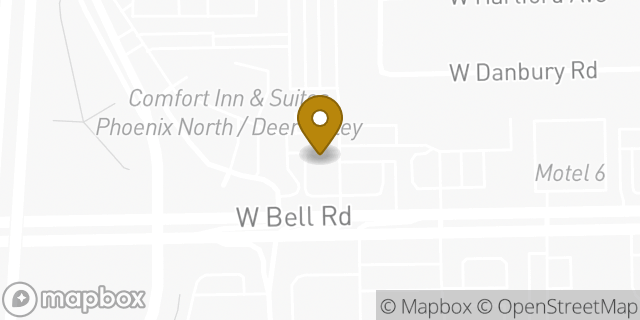 Map showing the location of Starbucks in Phoenix, AZ 85023