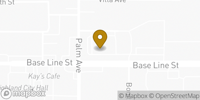 Map showing the location of CVS Pharmacy in Highland, CA 92346