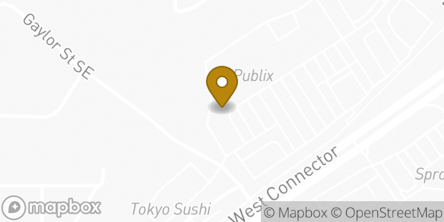 Map showing the location of The UPS Store in Smyrna, GA 30080