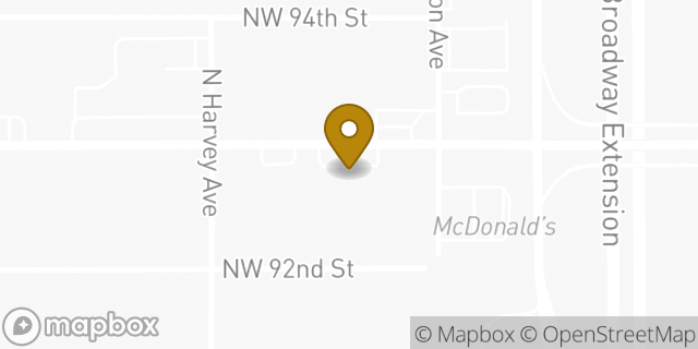 Map showing the location of Subway in Oklahoma City, OK 73114