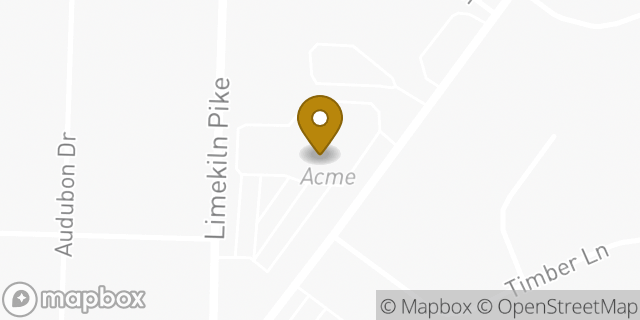 Map showing the location of ACME Markets in Dresher, PA 19025