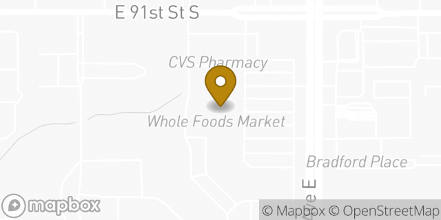 Map showing the location of Whole Foods Market in Tulsa, OK 74137