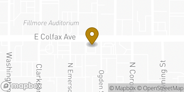 Map showing the location of Days Inn by Wyndham Denver Downtown in Denver, CO 80218