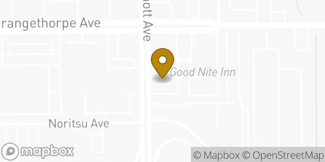 Map showing the location of McDonald's in Buena Park, CA 90620