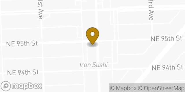 Map showing the location of Starbucks in Miami Shores, FL 33138