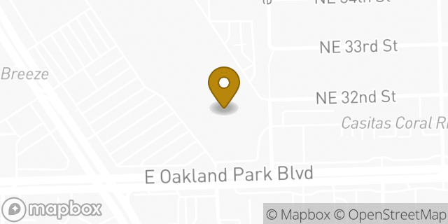 Map showing the location of Starbucks in Fort Lauderdale, FL 33306