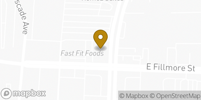 Map showing the location of AutoZone in Colorado Springs, CO 80907