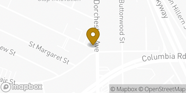 Map showing the location of Dunkin' in Dorchester, MA 02125