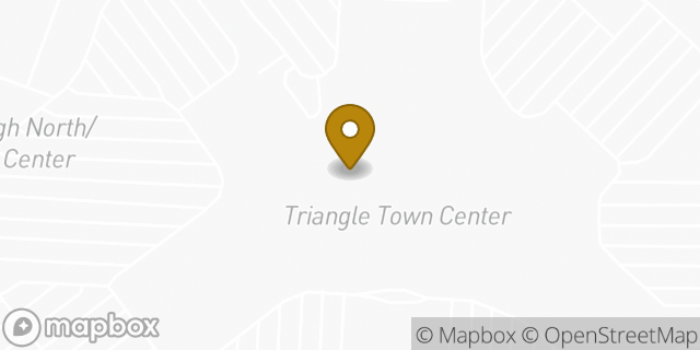 Map showing the location of Foot Locker in Raleigh, NC 27616