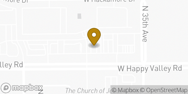 Map showing the location of Happy Valley in Glendale, AZ 85310